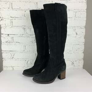 Bos. & Co. Horton Black Tall Knee High Suede Waterproof Leather Boots 39